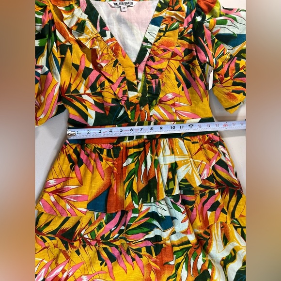 Walter Baker Alani Floral Mini Dress, Color Yellow Multicolor, Size 8, N… - Picture 7 of 11